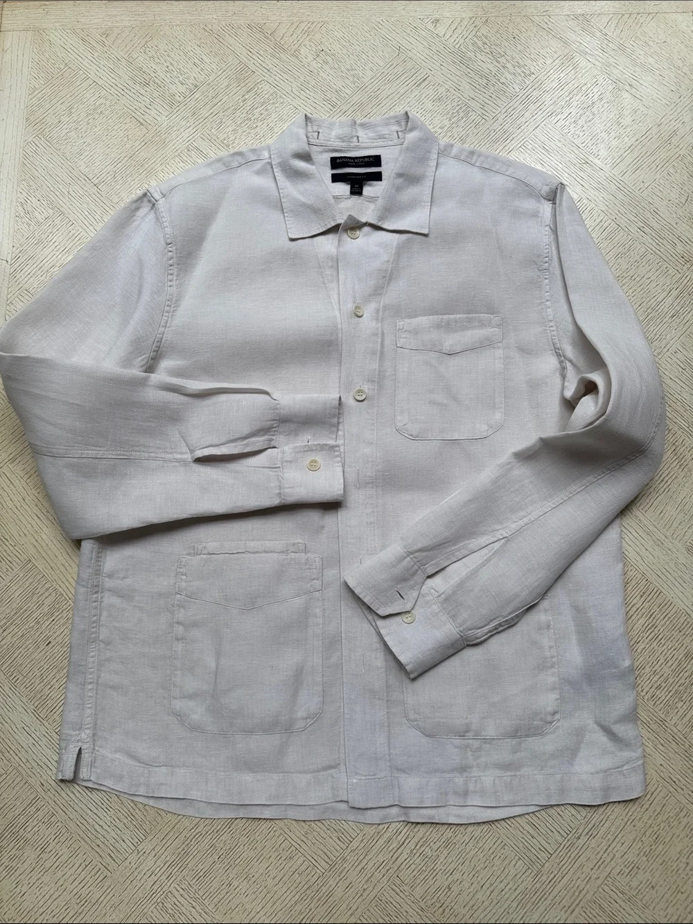 Banana Republic Men's Lightweight Linen Shirt Jacket